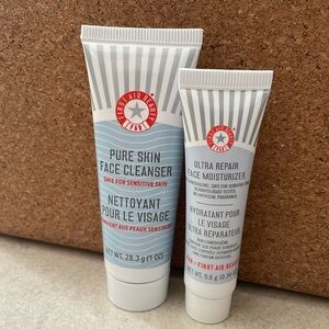First Aid Beauty cleanser and moisturizer duo
